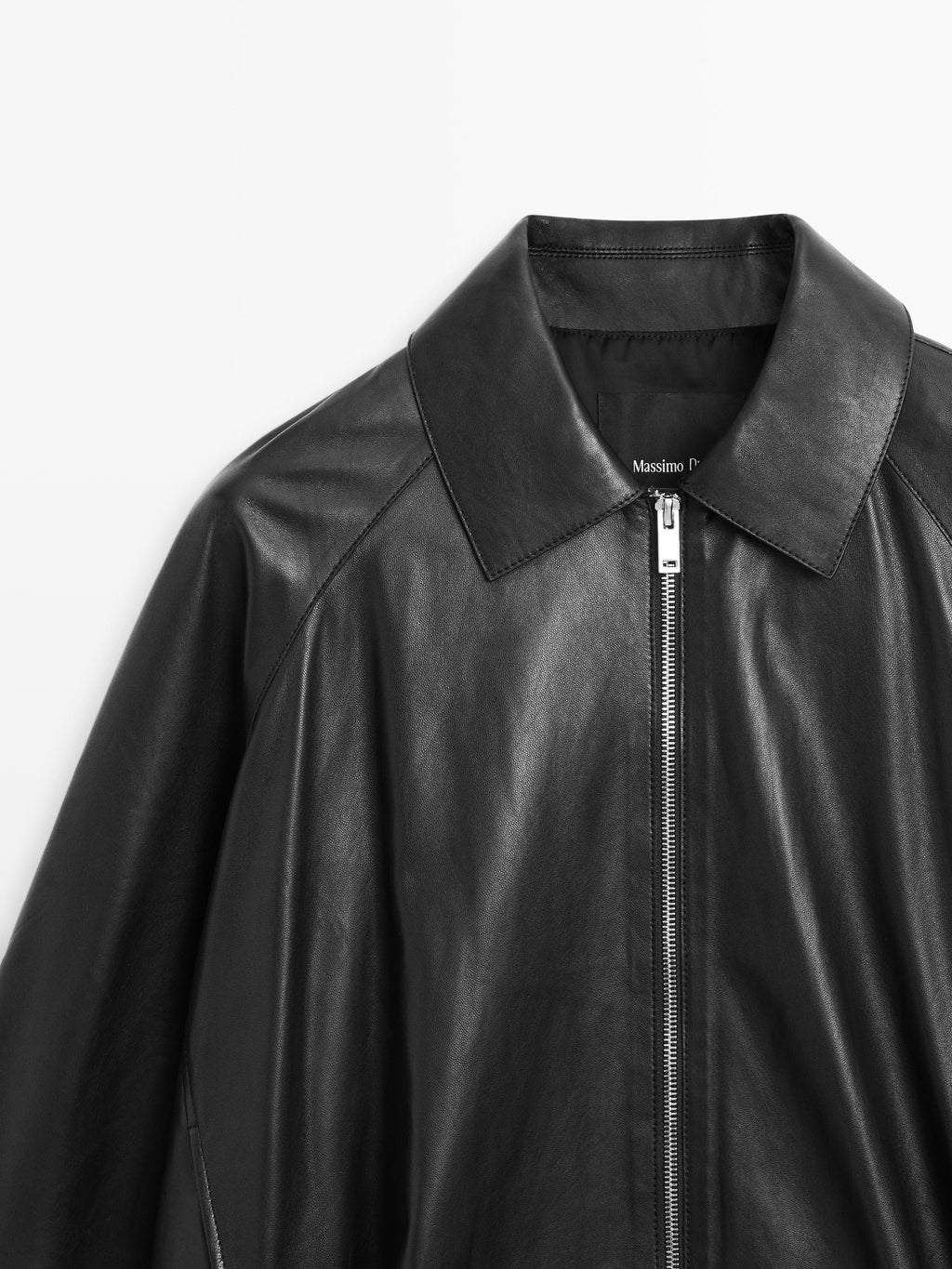 Oversize nappa leather jacket