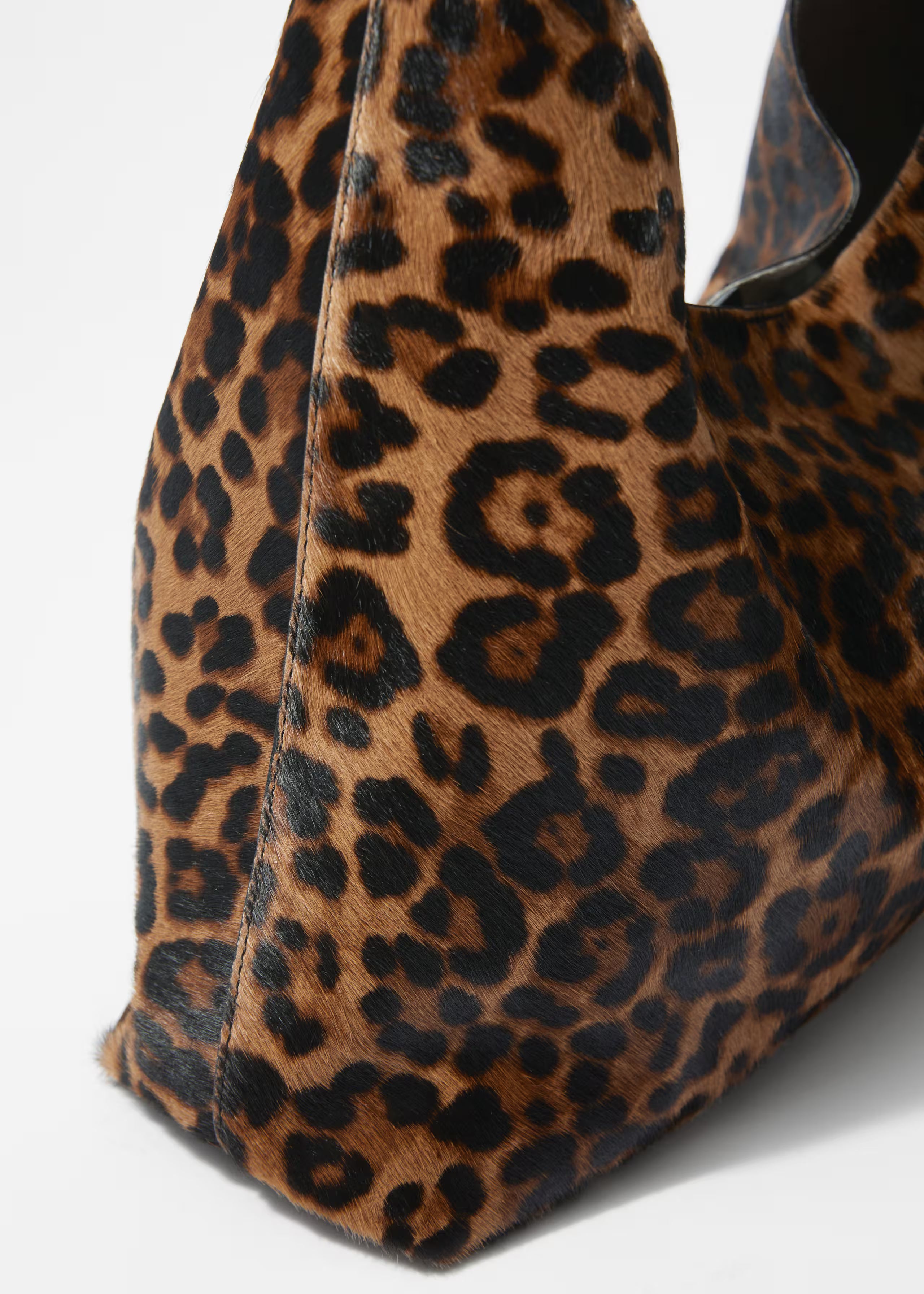 Leopard-Print Leather Tote Bag