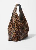 Leopard-Print Leather Tote Bag